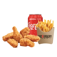 10st. hotwings, patat en drank naar keuze